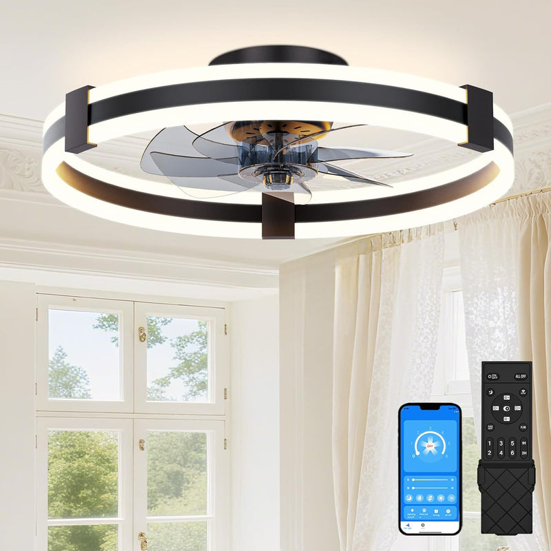 Ceiling Fans with Lights and Remote LED