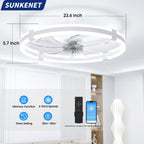 Ceiling Fans with Lights and Remote LED