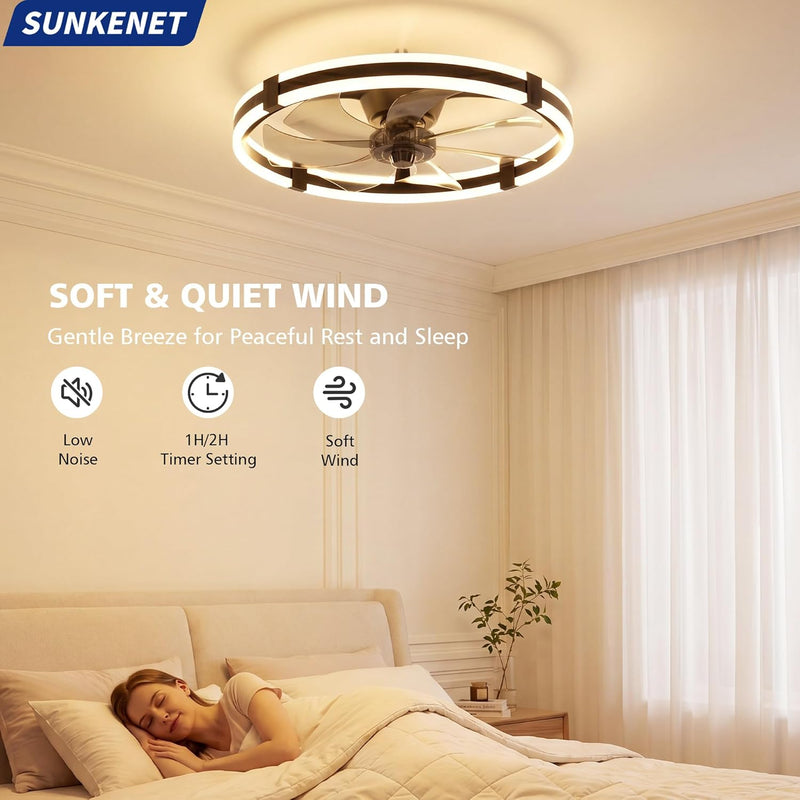 Ceiling Fans with Lights and Remote LED