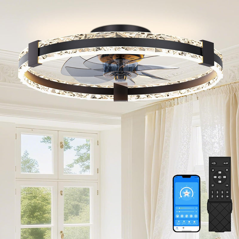 Ceiling Fans with Lights and Remote LED