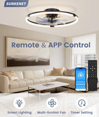 Ceiling Fans with Lights and Remote LED