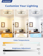 Ceiling Fans with Lights and Remote LED