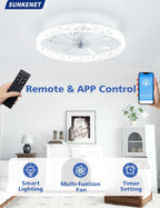 Ceiling Fans with Lights and Remote LED