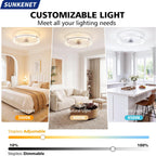 Ceiling Fans with Lights and Remote LED