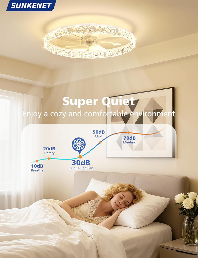 Ceiling Fans with Lights and Remote LED