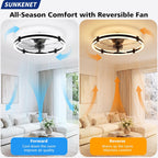 Ceiling Fans with Lights and Remote LED