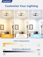Ceiling Fans with Lights and Remote LED