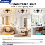 Ceiling Fans with Lights and Remote LED