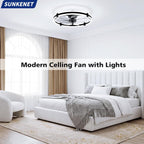 Ceiling Fans with Lights and Remote LED