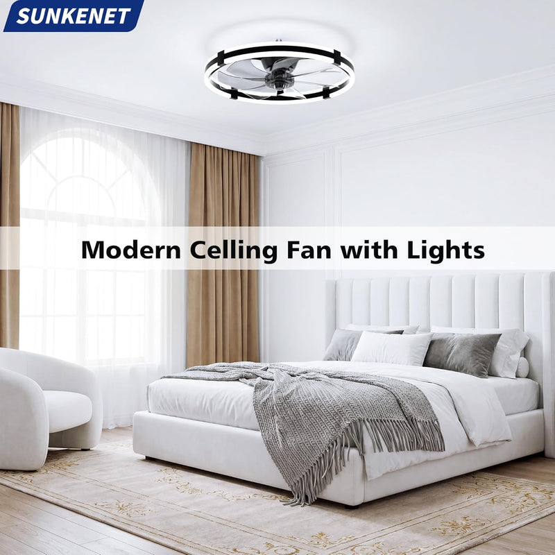 Ceiling Fans with Lights and Remote LED