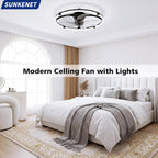 Ceiling Fans with Lights and Remote LED