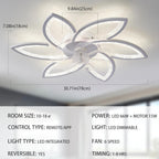 Ceiling Fans with Lights and Remote Modern Dimmable