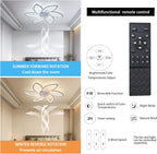 Ceiling Fans with Lights and Remote Modern Dimmable