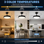 Ceiling Fans with Lights and Remote Retractable Blades