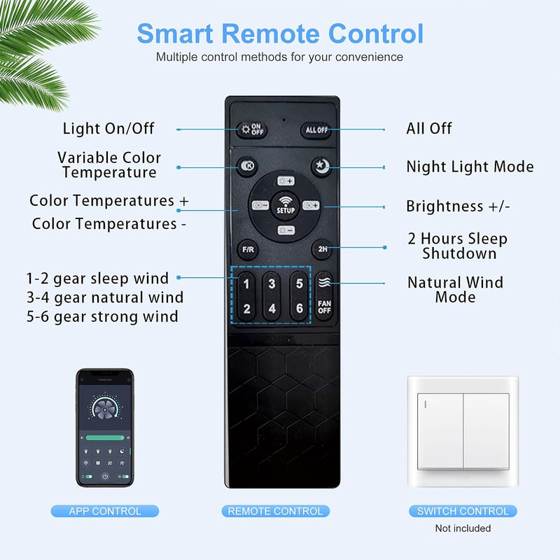 Ceiling Fans with Lights and Remote Retractable Blades