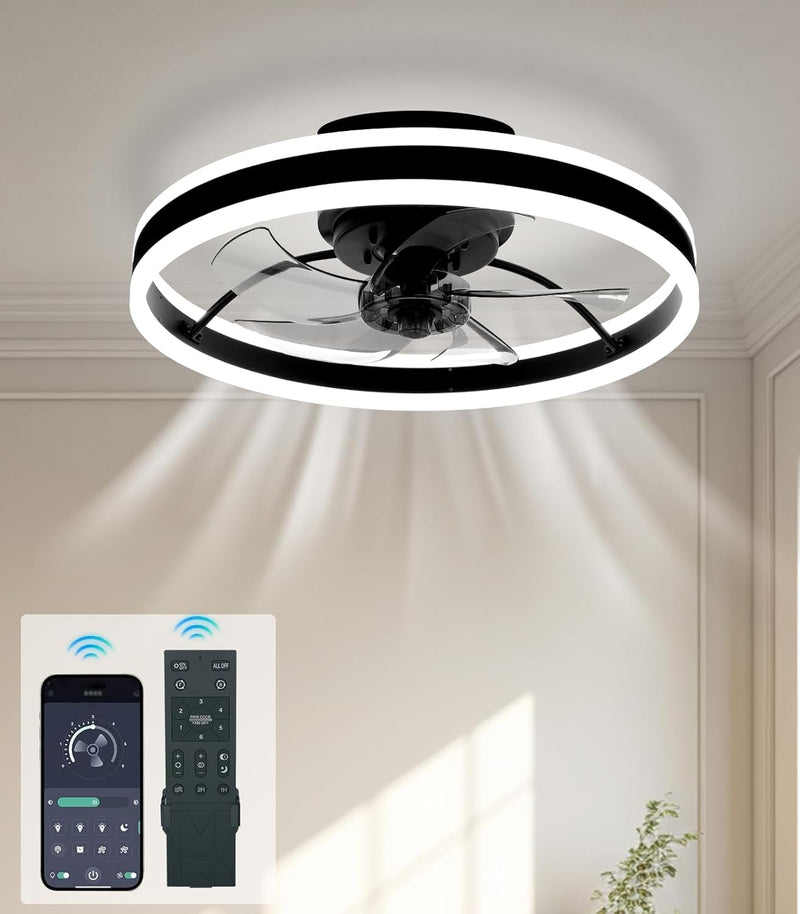 Ceiling Fans with Lights App Control 6-Speed Quiet