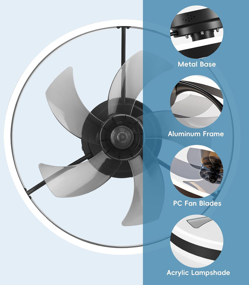 Ceiling Fans with Lights App Control 6-Speed Quiet
