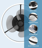 Ceiling Fans with Lights App Control 6-Speed Quiet