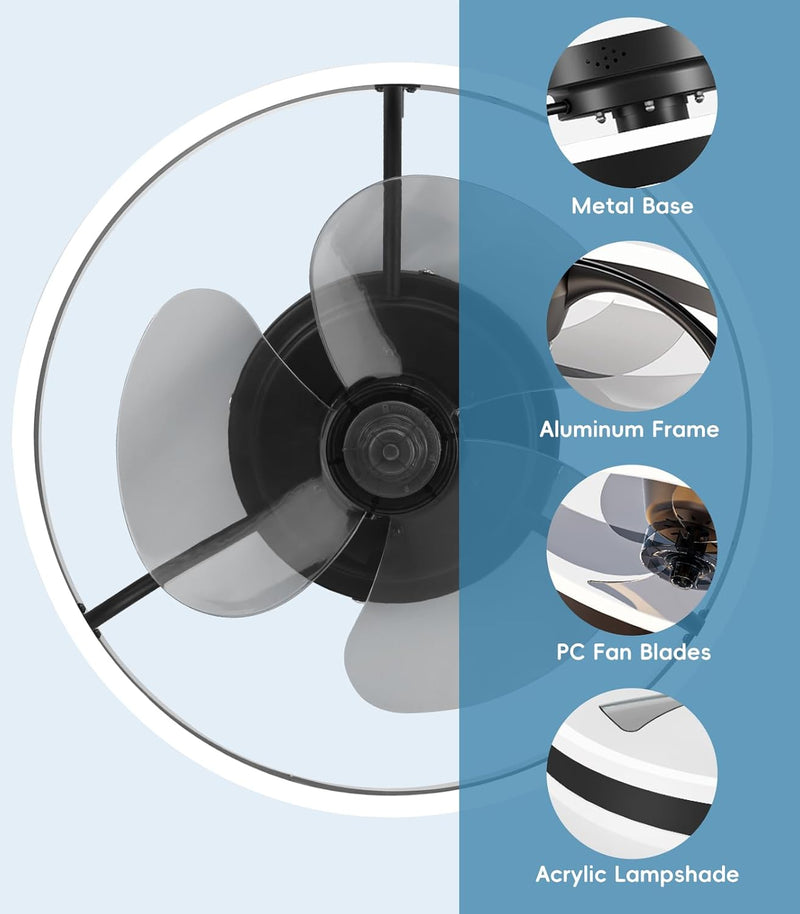 Ceiling Fans with Lights App Control 6-Speed Quiet