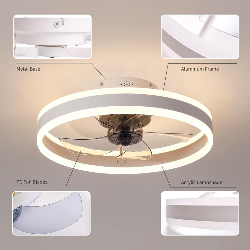 Ceiling Fans with Lights App Control 6-Speed Quiet