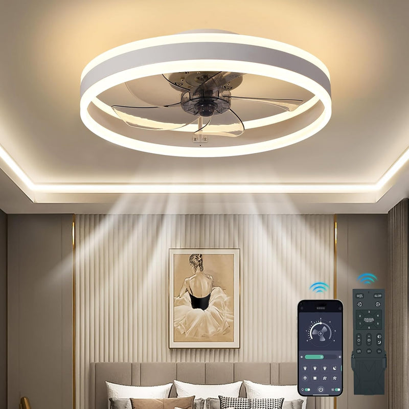 Ceiling Fans with Lights App Control 6-Speed Quiet