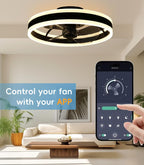 Ceiling Fans with Lights App Control 6-Speed Quiet
