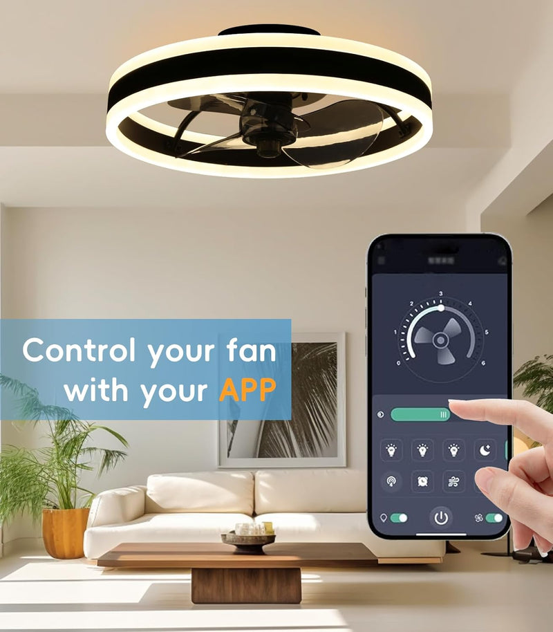 Ceiling Fans with Lights App Control 6-Speed Quiet