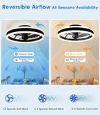 Ceiling Fans with Lights App Control 6-Speed Quiet
