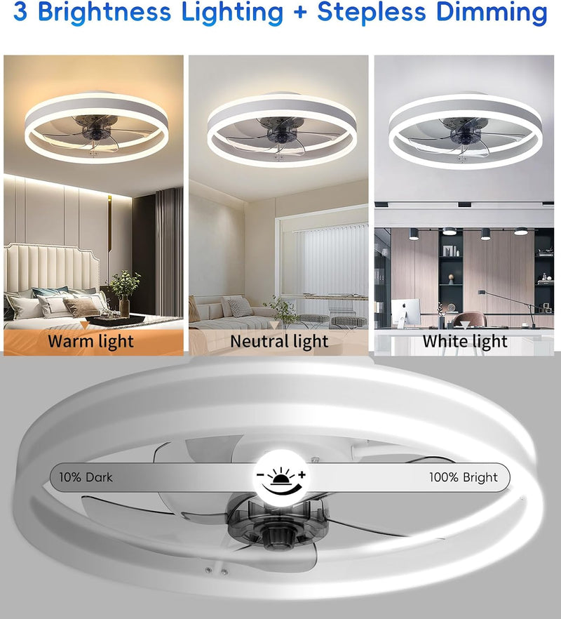 Ceiling Fans with Lights App Control 6-Speed Quiet