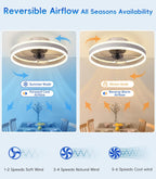 Ceiling Fans with Lights App Control 6-Speed Quiet