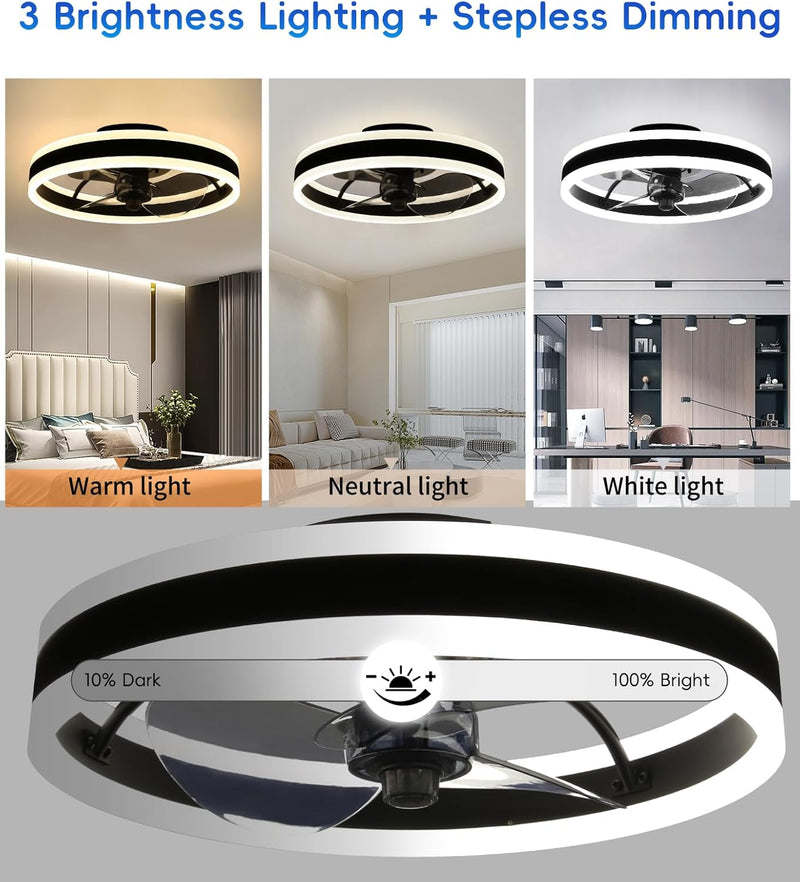 Ceiling Fans with Lights App Control 6-Speed Quiet