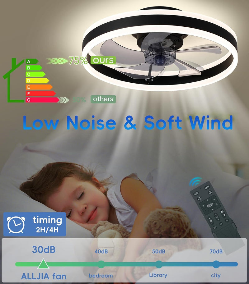 Ceiling Fans with Lights App Control 6-Speed Quiet