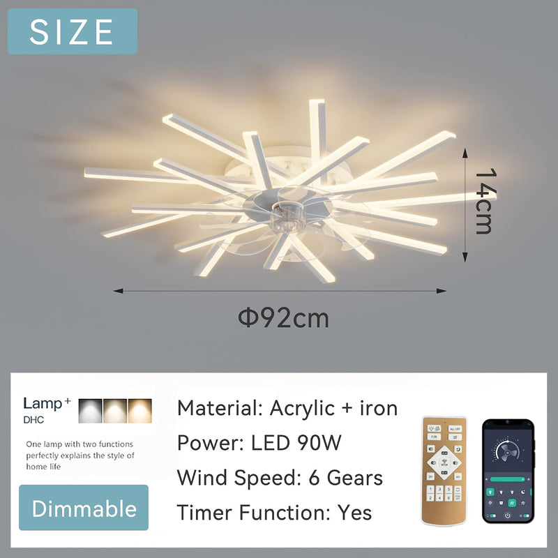 Ceiling Fans with Lights Flush Mount Fan