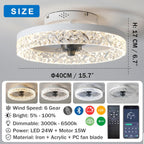 Ceiling Fans with Lights Remote Control Modern Lighting
