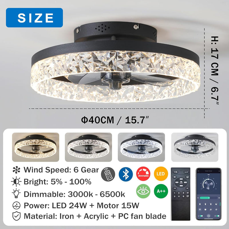 Ceiling Fans with Lights Remote Control Modern Lighting