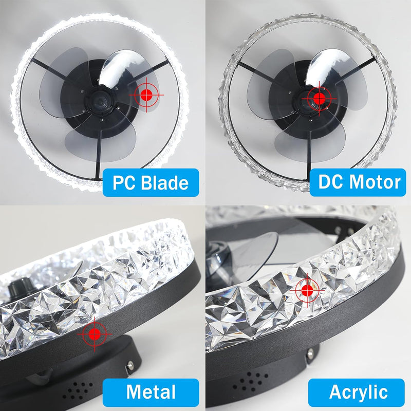 Ceiling Fans with Lights Remote Control Modern Lighting