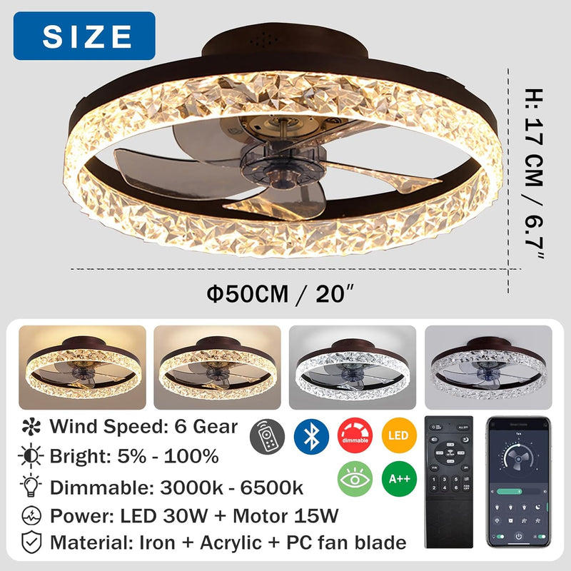 Ceiling Fans with Lights Remote Control Modern Lighting