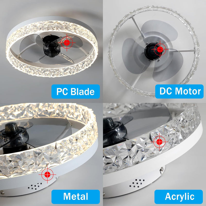 Ceiling Fans with Lights Remote Control Modern Lighting