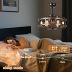 Ceiling Fan with Lights Remote Farmhouse Vintage Iron