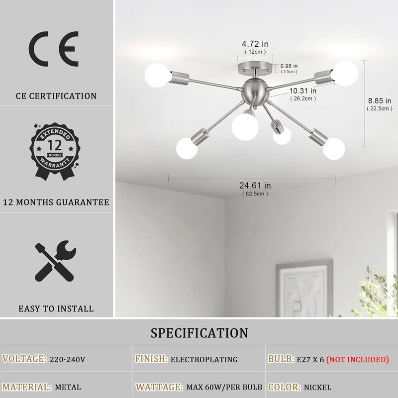 Ceiling Light 8-Light Chandelier Lights Living Room Modern