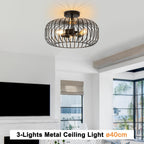 Ceiling Light Fitting 3 Lights 40CM Metal Shade