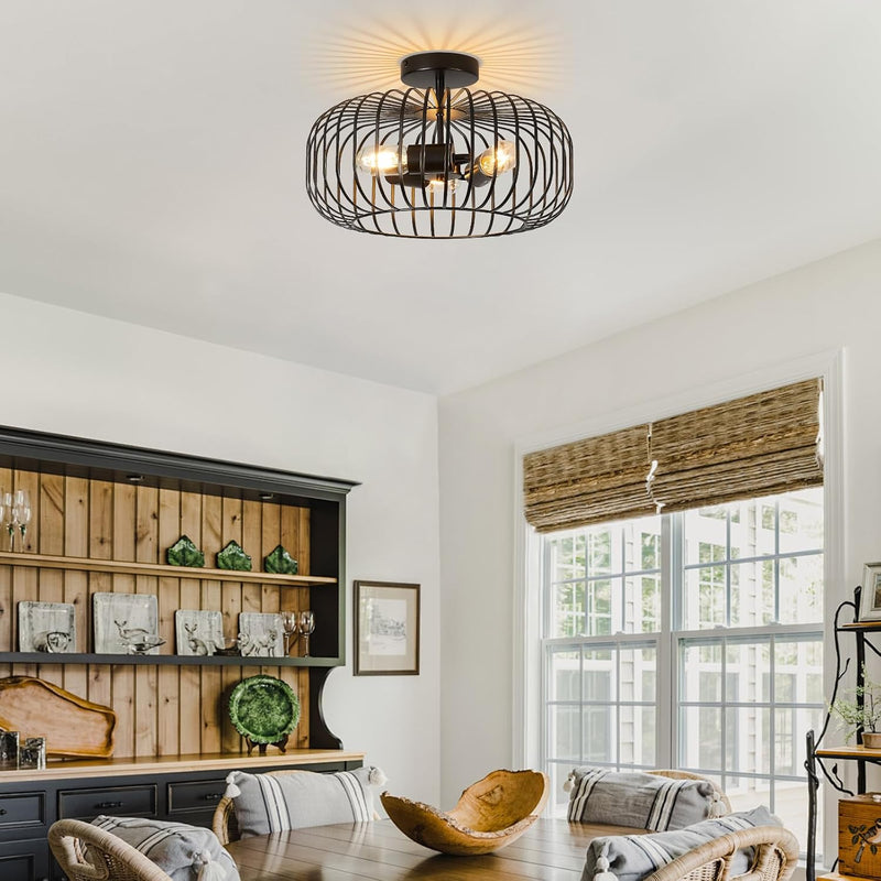 Ceiling Light Fitting 3 Lights 40CM Metal Shade