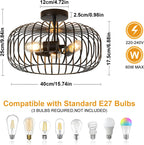 Ceiling Light Fitting 3 Lights 40CM Metal Shade
