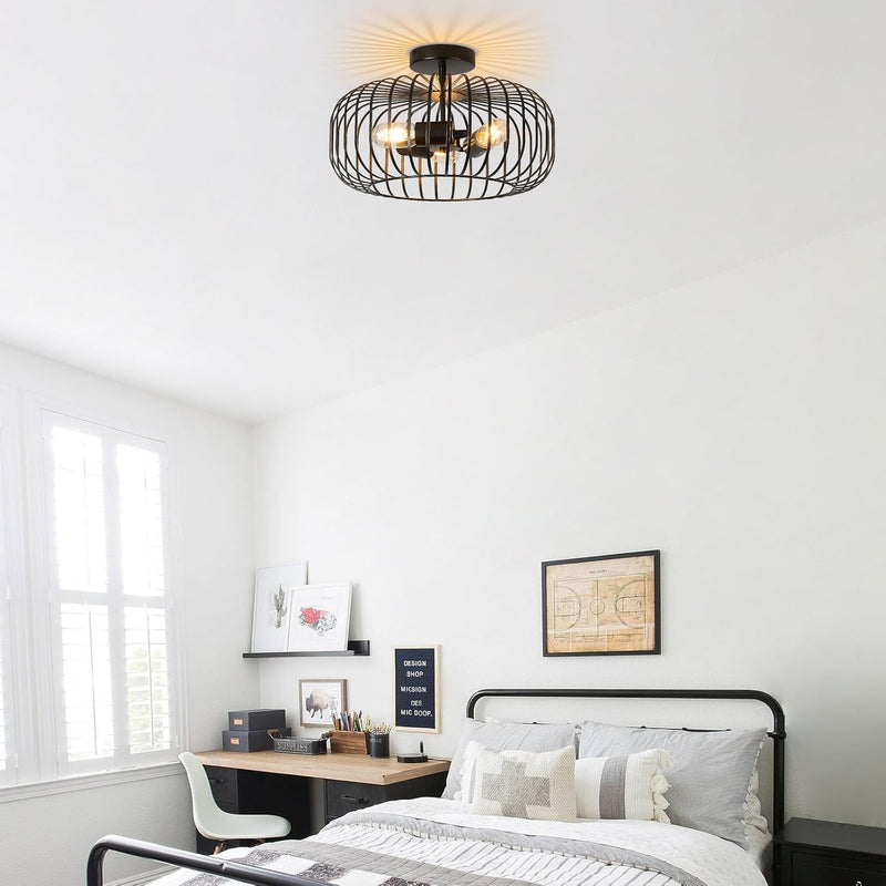 Ceiling Light Fitting 3 Lights 40CM Metal Shade