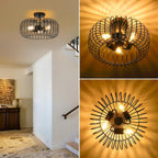 Ceiling Light Fitting 3 Lights 40CM Metal Shade
