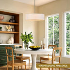 Ceiling Light for Living Room Fabric Shade Semi