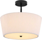 Ceiling Light Living Room Bedroom Lights with Pleated