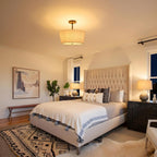 Ceiling Light Living Room Bedroom Lights with Pleated