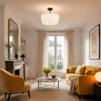 Ceiling Light Living Room Bedroom Lights with Pleated