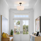 Ceiling Light Living Room Bedroom Lights with Pleated